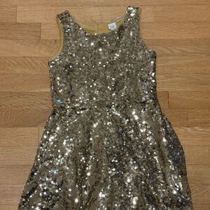 Sparkly Silver Sequin Sleeveless Party Dress
